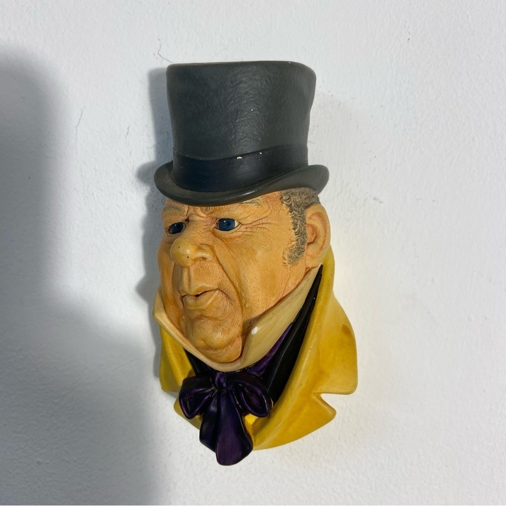 Vintage Bossons Chalk Ware Head Mr. Micawber